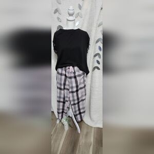 Joyspun Pink/Grey Flannel PJ Pants Size 16/18